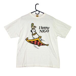 Human Made X Nigo "I Know Nigo" Men T- Shirt Short Sleeves Size L NEW Made Japan